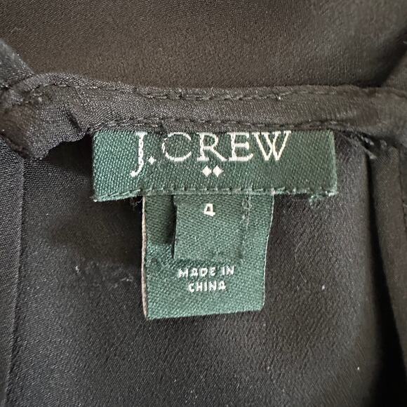 J.Crew Tank Top WMNS 4 Black Racerback Cami Adjustable Strap Scoop Neck Pullover - Picture 6 of 6